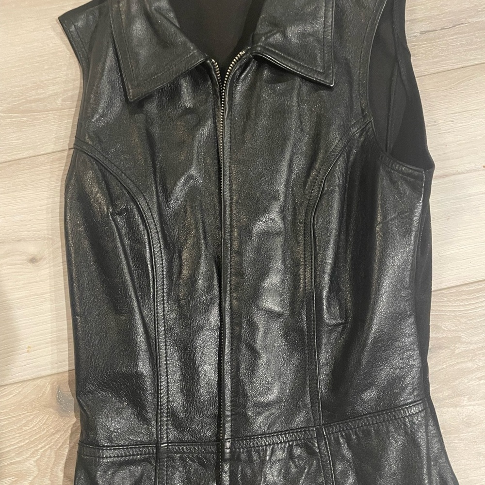 Wilsons Leather Sleek Black Women's Vest